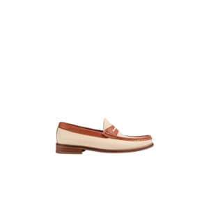 Solaris Tan & Natural Leather Penny Slot Tuxe Loafer